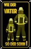 vianmo Blechschild 30x20 cm Feuerwehr wie Vater so der Sohn Produktbild-Vorschau 1