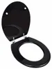 vidaXL Toilettensitz MDF Deckel Schlichtes Design Schwarz Produktbild-Vorschau 8