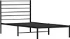 A black metal bed frame with a slatted headboard and base, shown against a white background. Náhľad obrázku produktu