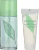 A perfume bottle and a tube of body cream are displayed side-by-side against a white background. Produktbild-Vorschau