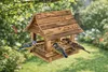 AQBAU Grande mangiatoia per uccelli in legno da appendere – Anteprima dell’immagine prodotto 2