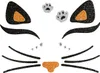 Oblique Unique Katze Gesicht Sticker Set Tiergesicht Produktbild-Vorschau 3