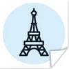 MuchoWow® Poster Paris - Eiffelturm - Blau 50x50 cm - Produktbild-Vorschau 1