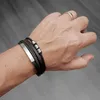 UNIQAL | Lederarmband Herren "SILVER SHAPE" Mens Leather Produktbild-Vorschau 2