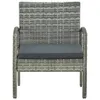 vidaXL Chaise de jardin avec coussin Poly Rattan Gris Voir les images du produit 1
