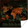 MuchoWow® Poster Weltkarte - Gold - Rot 100x100 cm - Produktbild-Vorschau 1