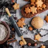 Relaxdays Nudelholz Marmor, Griffe aus Holz, Teigroller zum Produktbild-Vorschau 2