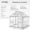Serre en aluminium avec fondation, résistant aux UV - blanc Voir les images du produit 6