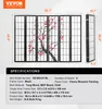 A multi-panel room divider with a cherry blossom design, shown with dimensions and specifications. Anteprima dell’immagine prodotto