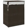 vidaXL Kosz na pranie z pokrywą ciemnobrązowy 46x33x60 cm z Podgląd zdjęcia produktu 6