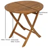 DEGAMO Gartentisch Holztisch Bistrotisch Tisch 75cm rund Produktbild-Vorschau 9