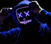 LED Grusel Maske Halloween Leuchtmaske Purge Style für Produktbild-Vorschau 3