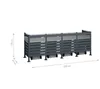 A 3D rendering of a dark grey metal bin enclosure with silver panels, shown against a white background with dimensions indicated. Náhled obrázku produktu