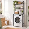 Półka Relaxdays do pralki, 3 przegródki, półka nad pralką, Podgląd zdjęcia produktu 2