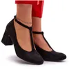 Schwarze Pumps aus Kunstwildleder mit Blockabsatz Raniyah Produktbild-Vorschau 1