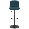 Barhocker Blau Samt 42,5 x 45 x (84-105) cm drehbar mit Produktbild-Vorschau 4