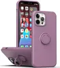 A purple iPhone 13 Mini case with a ring holder is shown from multiple angles. Produktbild-Vorschau
