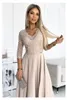 Numoco dames feestjurk Amber, beige, maat XL Productafbeelding-voorbeeld 9
