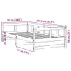Tagesbett ohne Matratze Weiß 90x200 cm Massivholz Kiefer Produktbild-Vorschau 8