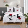 Mickey & Minnie Mouse Bettwäsche Set 4-teilig 135x200 80x80 Produktbild-Vorschau 1