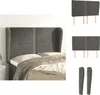 vidaXL Kopfteil mit Ohren Dunkelgrau 147x23x118/128 cm Samt Produktbild-Vorschau 1