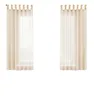 Two sheer curtains hanging on a window rod against a white background. Produktbild-Vorschau