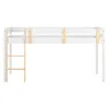 Homestyle4u Hochbett Weiß 90x200 Massivholz Kiefer Produktbild-Vorschau 4