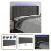 The Living Store LED Kopfteil Dunkelgrau 203x16x118/128 cm Produktbild-Vorschau 7