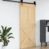 vidaXL Porta NARVIK Naturale 100 x 210 cm in pino massiccio Anteprima dell’immagine prodotto 2