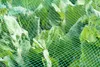 A close-up view of green netting covering plants in a garden. Podgląd zdjęcia produktu