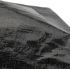 A close-up view of a black tarp, showing its textured surface and woven pattern. Produktbild-Vorschau