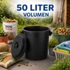 BigDean universele prullenbak van 50 liter met deksel, Productafbeelding-voorbeeld 2
