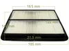 A product shot of an air filter with dimensions overlaid. Anteprima dell’immagine prodotto
