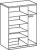 Schwebetürenschrank Emden Kleiderschrank 135x64x198cm weiß Produktbild-Vorschau 3