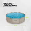 VirtuFit - Piscine ronde - Ø 366 x 100 cm - Beige - Inclut Voir les images du produit 9