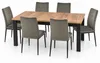 INSPIRO Essgruppe Eiche Kraft/Schwarz + 6 Stühle Samt Grau – solide Möbel für viele Jahre Produktbild-Vorschau
