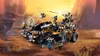 A LEGO Ninjago dragon catcher vehicle with several minifigures in a desert-like environment. Produktbild-Vorschau