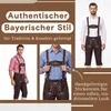 Trachten Kniebundhose Jeans Hose mit Hosenträgern, Produktbild-Vorschau 5