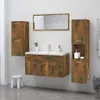 vidaXL Mobile da bagno in rovere fumé 30x30x130 cm Anteprima dell’immagine prodotto 3