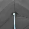 Close-up view of the interior structure of a dark gray tent with a white pole extending upwards. Náhled obrázku produktu