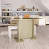 vidaXL Esstisch Sonoma-Eiche 110x60x75 cm Holzwerkstoff Produktbild-Vorschau 2
