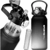 Kuketo | Trinkflasche 2 l mit Fruchteinsatz, Trinkhalm und Produktbild-Vorschau 1