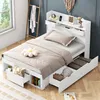 Flieks Holzbett Jugendbett 90x200cm mit USB, Klassisches Produktbild-Vorschau 1
