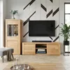 TV Lowboard 140 cm Kernbuche Massivholz-Front Fernsehtisch Produktbild-Vorschau 5