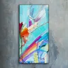 Wanduhr Uhr Wandbild Leinwand Geräuschlos 30x60 Malerei Produktbild-Vorschau 2