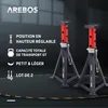 Cric de manœuvre AREBOS 3T plat + 2 chandelles | Capacité Voir les images du produit 4