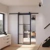 Glasschiebetür Loftstyle offene Laufschiene verschiedene Produktbild-Vorschau 1