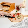 Creative Home Drewniany Chlebak z pokrywą | 38 x 28,5 x Podgląd zdjęcia produktu 5