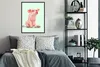 MuchoWow® Gerahmtes Poster Schwein - Rosa - Brille - Sockel Produktbild-Vorschau 5