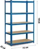Regał metalowy magazynowy 150 x 75 x 30 Humberg 4842 Náhled obrázku produktu 8